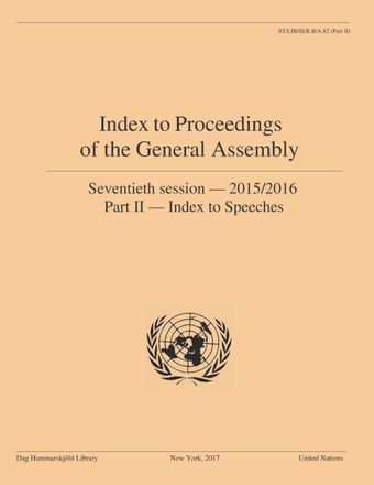image of Index to Proceedings of the General Assembly 2015/2016