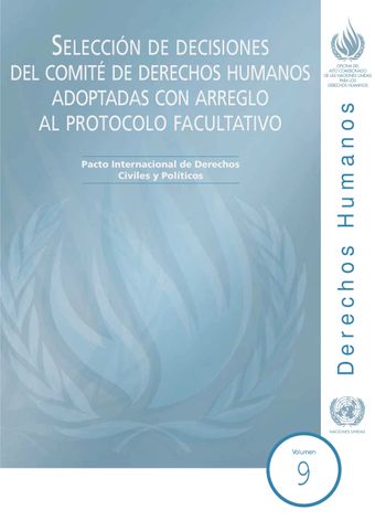 image of Selección de Decisiones del Comité de Derechos Humanos Adoptadas con Arreglo al Protocolo Facultativo