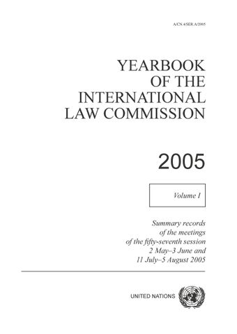 image of Yearbook of the International Law Commission 2005, Vol. I