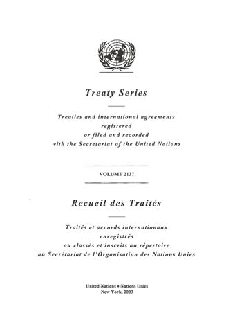 image of Treaty Series 2137