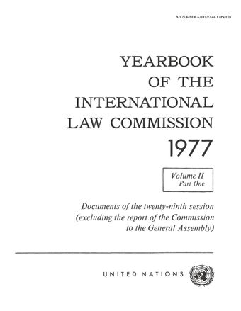 image of Yearbook of the International Law Commission 1977, Vol. II, Part 1