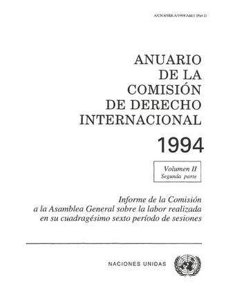 image of Anuario de la Comisión de Derecho Internacional 1994, Vol. II, Part 2