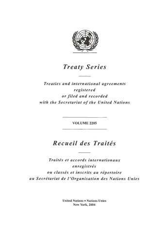 image of Treaty Series 2205