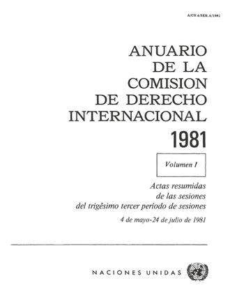 image of Anuario de la Comisión de Derecho Internacional 1981, Vol. I