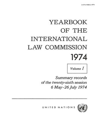image of Yearbook of the International Law Commission 1974, Vol. I